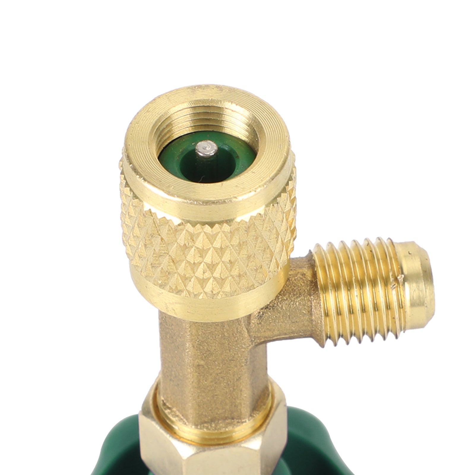 For R22 R134A R410A Gas Refrigerant Ac Can Tap Valve Bottle Opener 1/4Sae Green