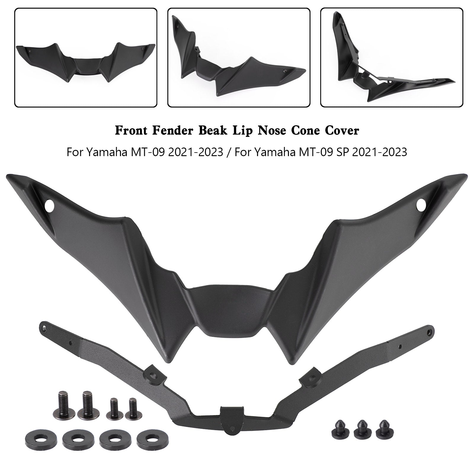 Yamaha MT-09 (SP) 2021-2023 Voorspatbord Snavel Lip Neus Kegelafdekking Spoilers