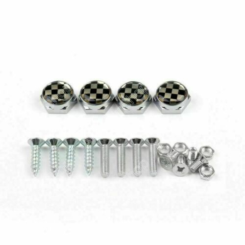 Union Jack Chrome Metal License Plate Frame Screw Bolt Cap Para Mini Cooper Generic