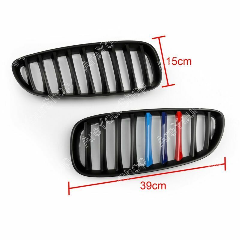 2009-2016 E89 Z4 Coupe & Convertible / Will Fit 28i 30i 35i and 35is 2Pcs M-Color Matte Black Front Kidney Grille Grill Generic