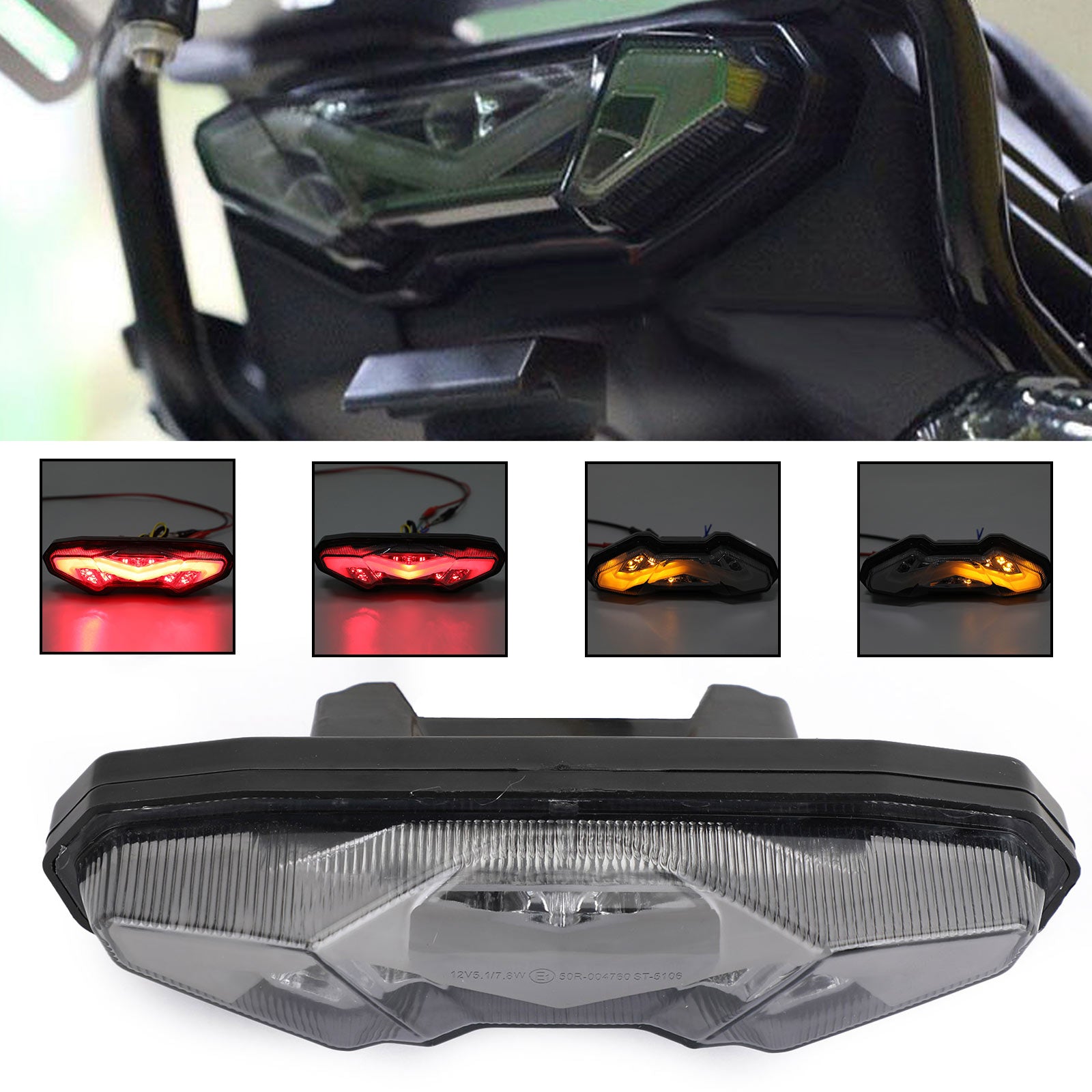 2015-2018 Yamaha FJ09 MT-09 Tracer Tracer 900 Moto LED frein feu arrière fumée générique