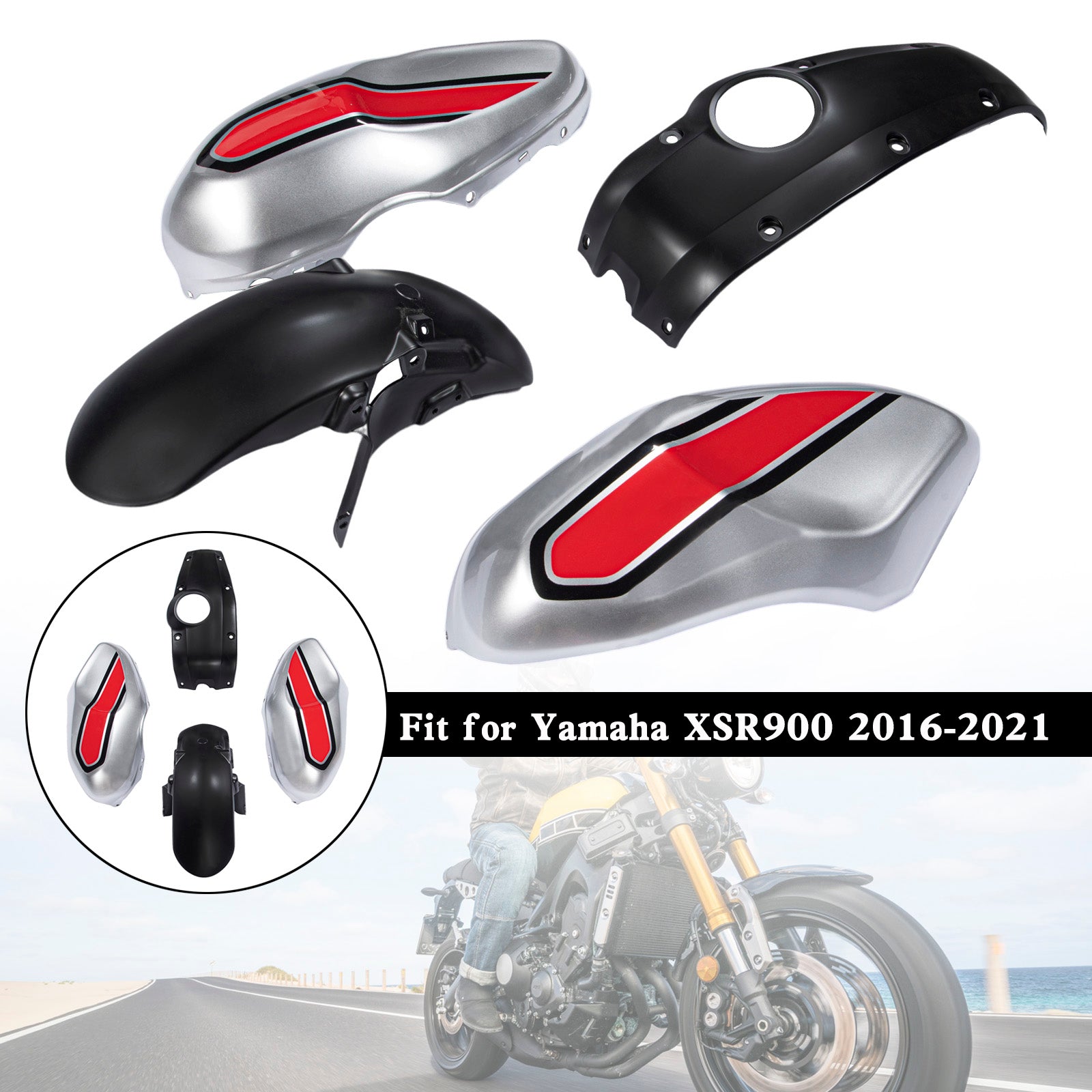 2016-2021 Yamaha XSR900 injectie ABS kunststof carrosseriekuipset 001 #