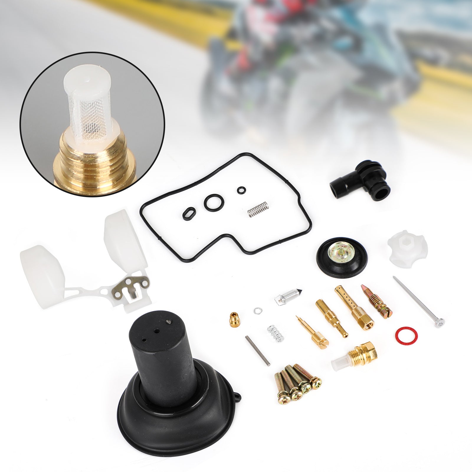 Kit de reconstruction de carburateur avec piston et flotteur pour Honda VLX400 Steed 400 générique