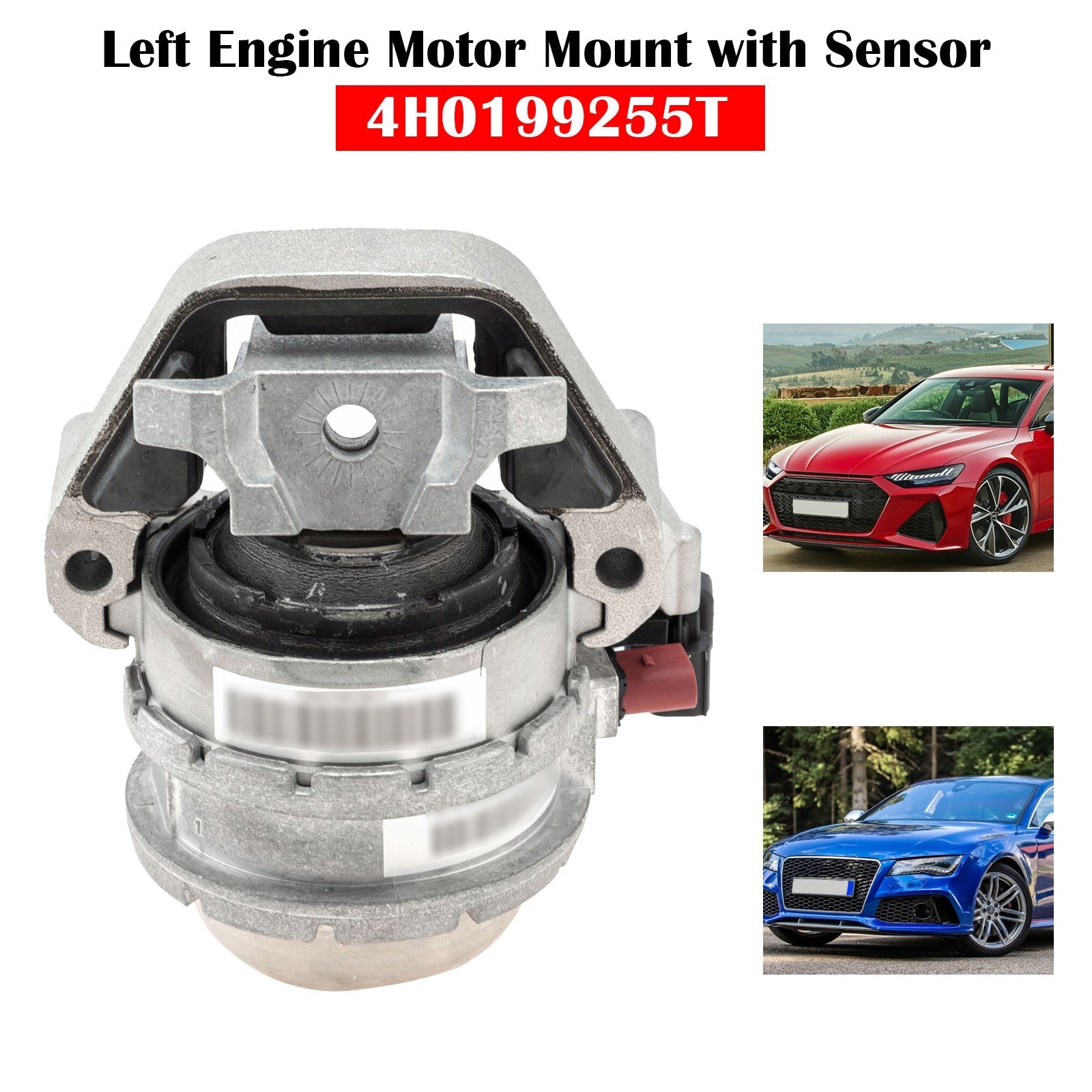 2013-2018 Audi S6 RS6 S7 RS7 4.0L Support moteur gauche avec capteur 4H0199255T