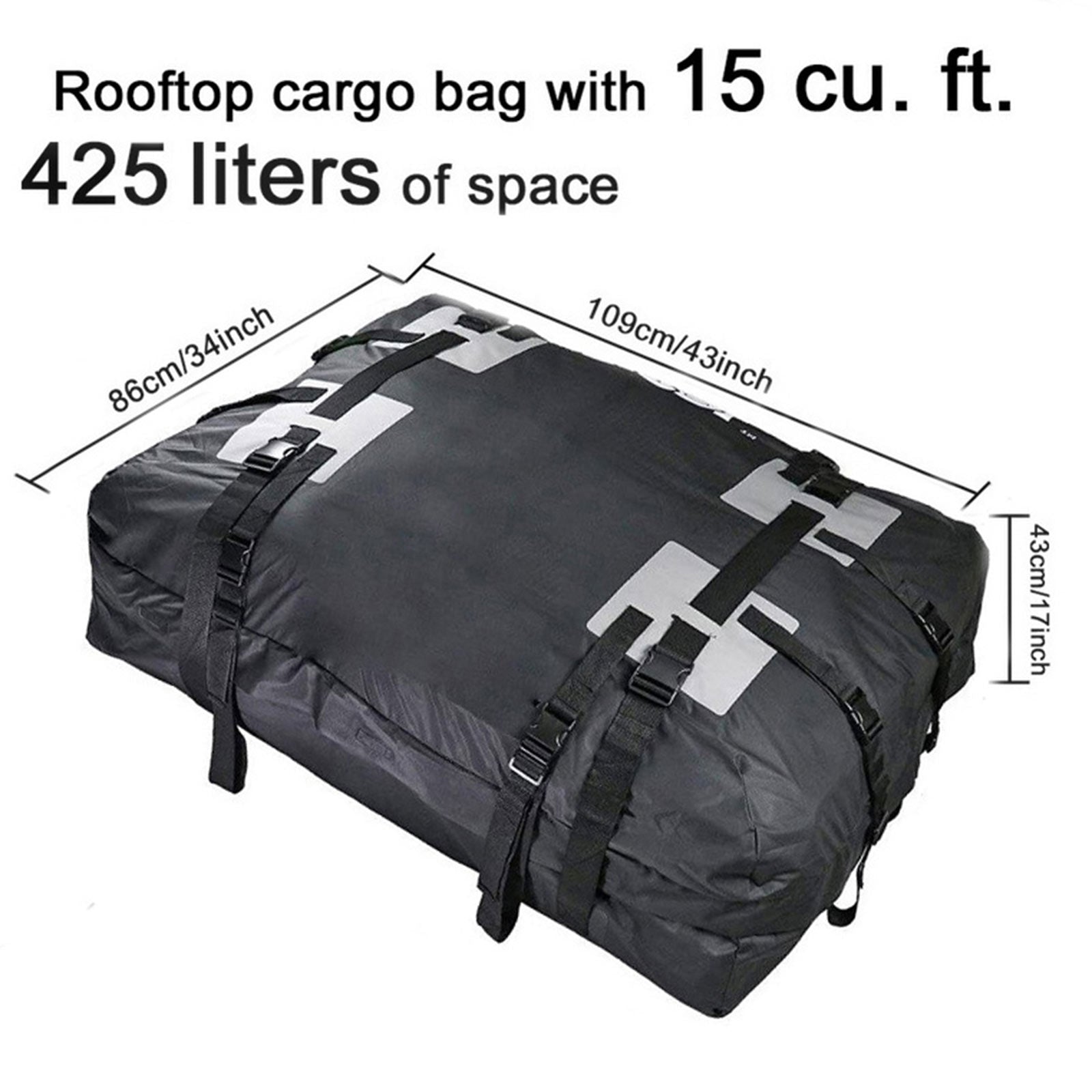 Sac de transport de toit de voiture étanche, sac de chargement, sac Cube de bagages avec tapis antidérapant