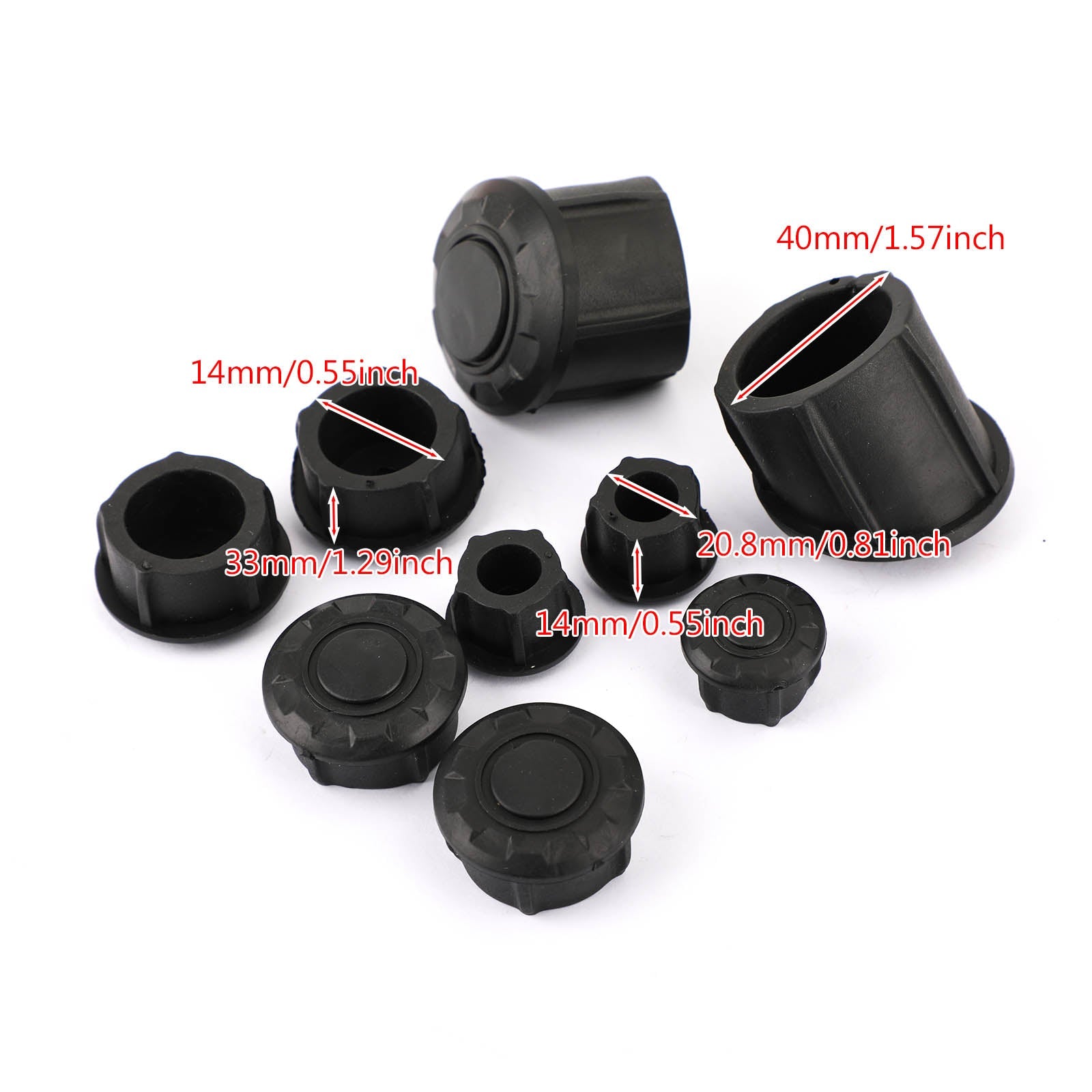 9 x SIDE FRAME COVER TUBE CAPS PLUGS Fit for BMW R1200GS R1250GS ADV 2014-2019 Generic