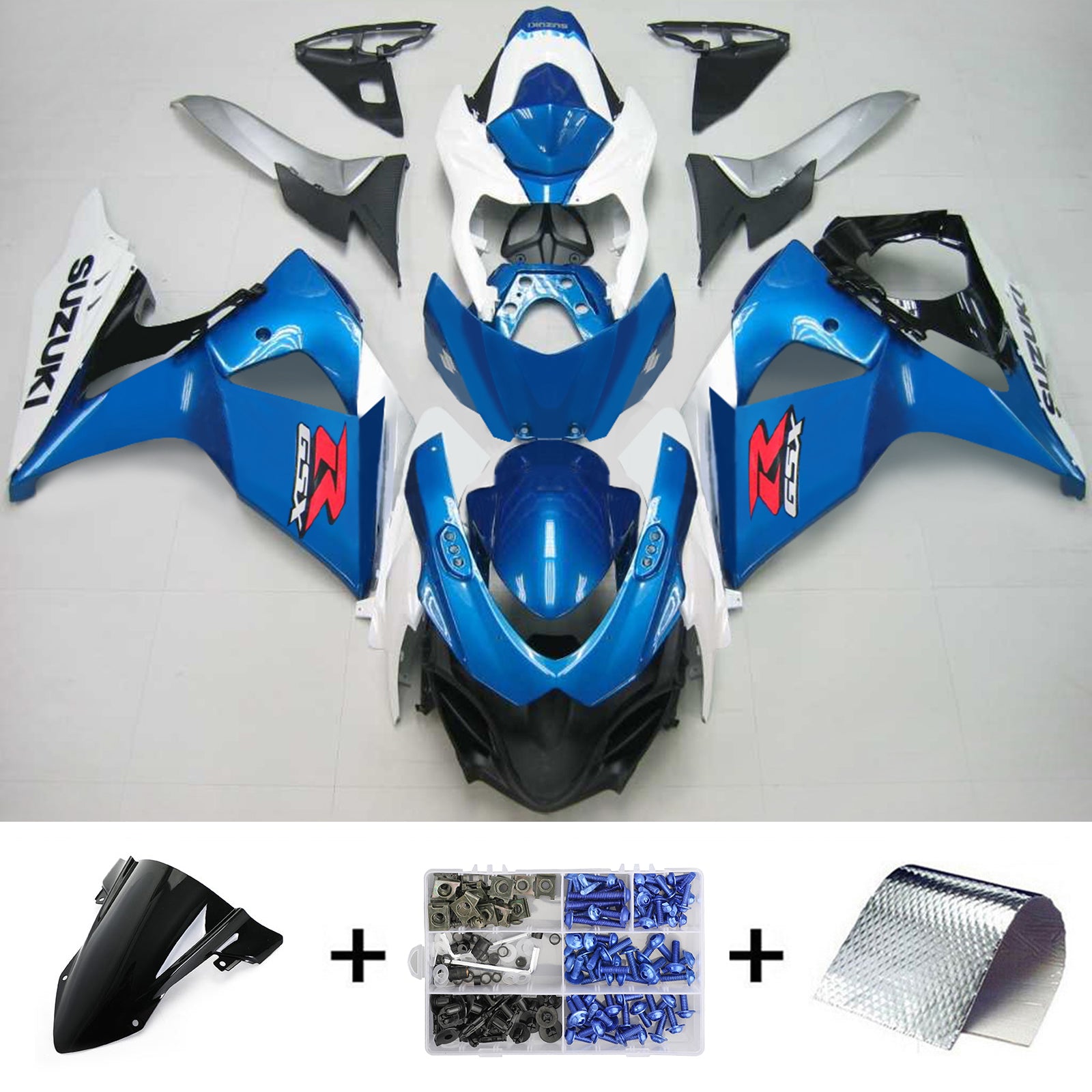 2009-2016 Suzuki GSXR1000 K9 Amotopart Injection Fairing Kit Bodywork Plastic ABS #110