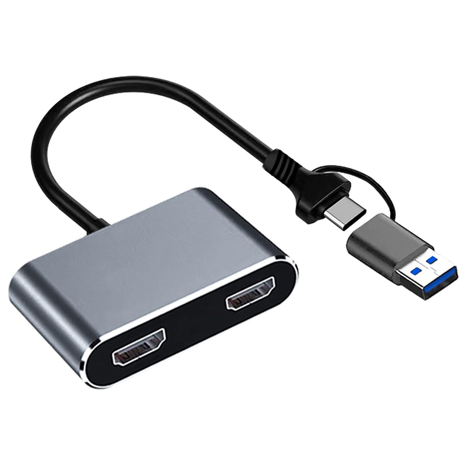 Convertisseur USB3.0 type-c vers double HD 1080P, Extension d'affichage pour ordinateur portable, même écran