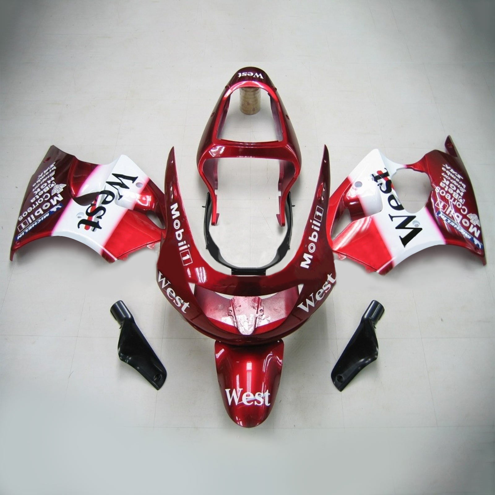 1998-1999 Kawasaki ZX6R Amotopart Injection Fairing Kit Bodywork Plastic ABS #105