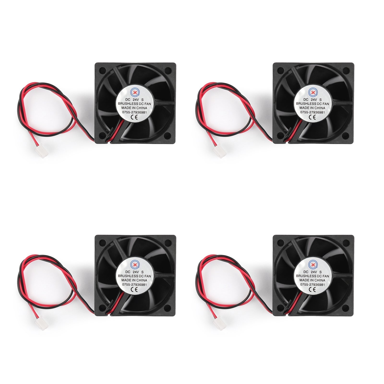 Ventilateur de refroidissement sans balais pour ordinateur PC, 4 pièces, 24V, 5020s, 50x50x20mm, fil à 2 broches