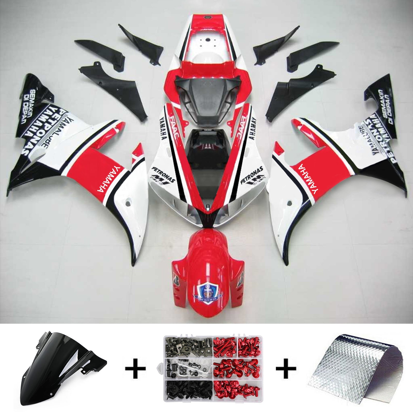 2002-2003 Yamaha YZF 1000 R1 Kit de carénage d'injection carrosserie plastique ABS #104