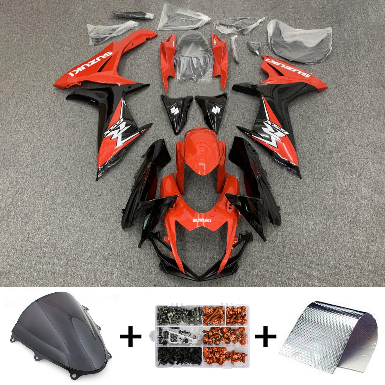 2011-2024 Suzuki GSXR 600/750 K11 Kit de carénage d'injection Amotopart carrosserie plastique ABS #101