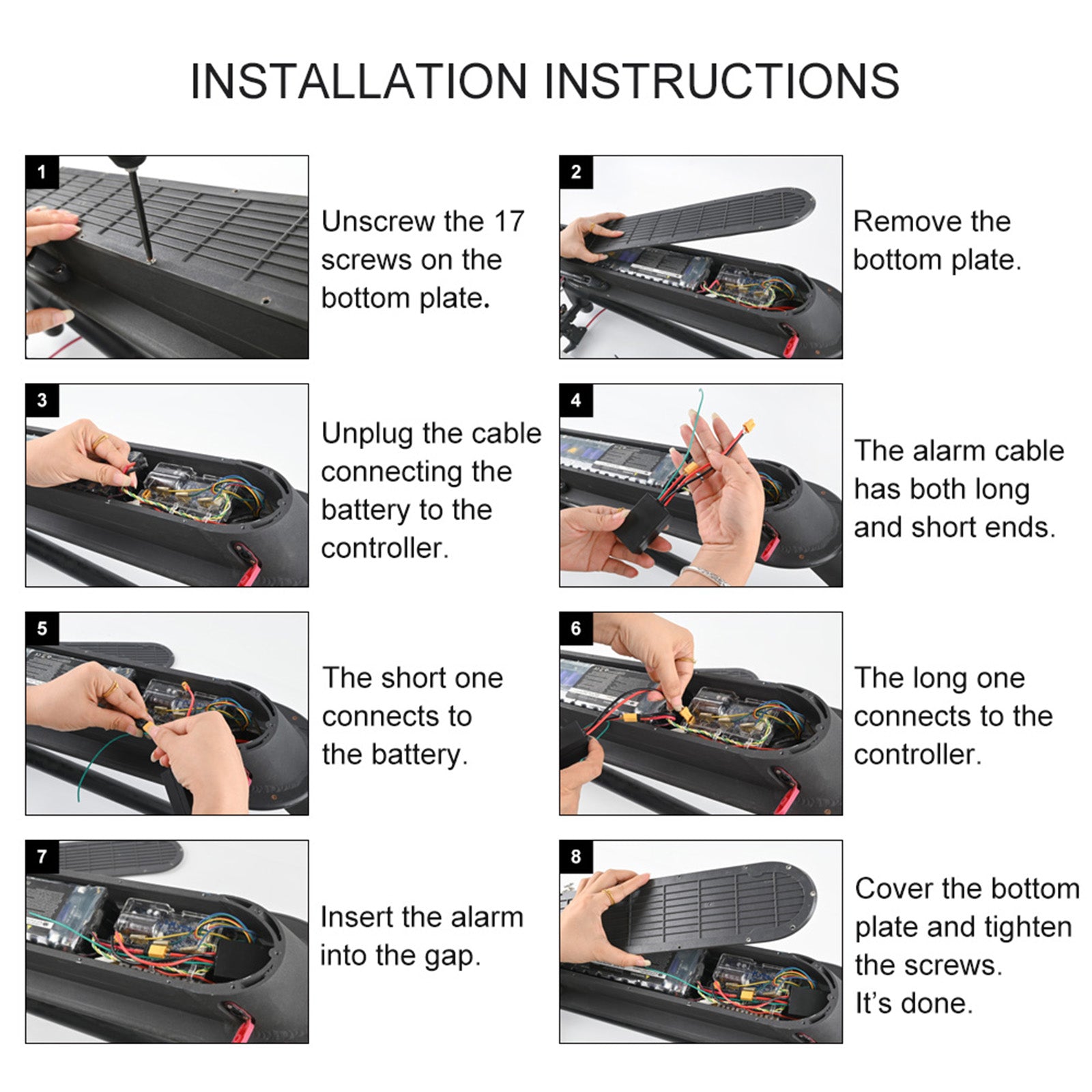 Antidiefstalalarm voor elektrische scooters, geschikt voor Xiaomi M365/MAX G30-scooter