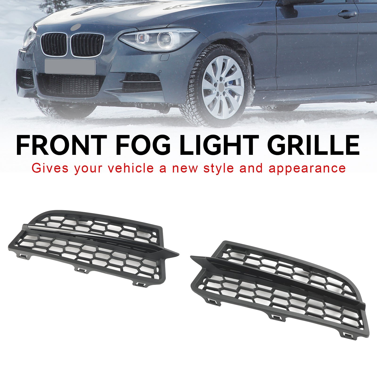 BMW F20 F21 2011-2015 M 2 pièces pare-chocs avant antibrouillard couvercle lunette calandre