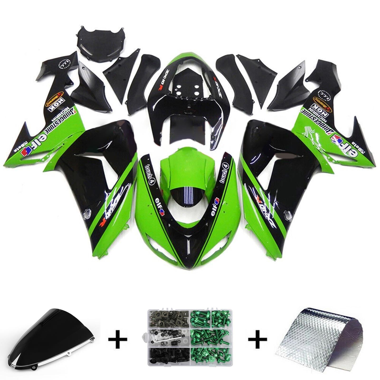 2006-2007 Kawasaki ZX10R Kit de carenado Carrocería Plástico ABS