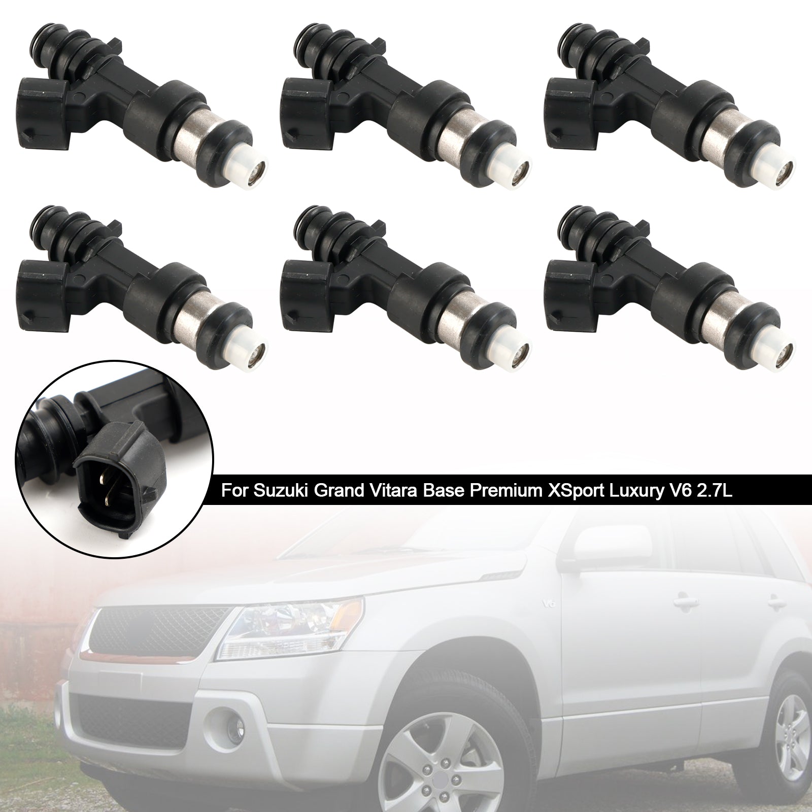 6PCS Brandstofinjector 15710-66J00 Fit Suzuki Grand Vitara Basis V6 2.7L FBYCS50