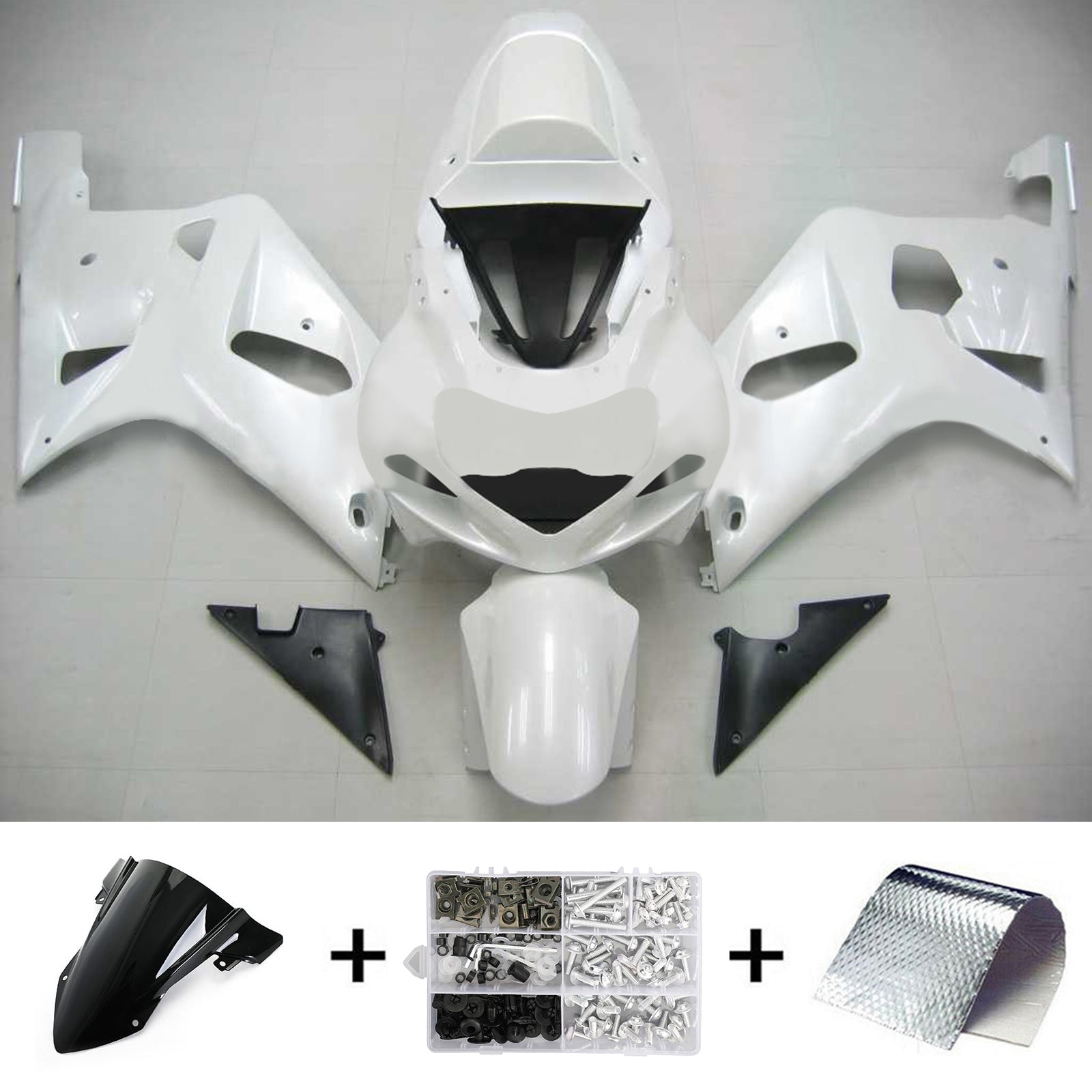 2001-2003 Suzuki GSXR750 K1 Amotopart Kit de carénage d'injection carrosserie plastique ABS #101