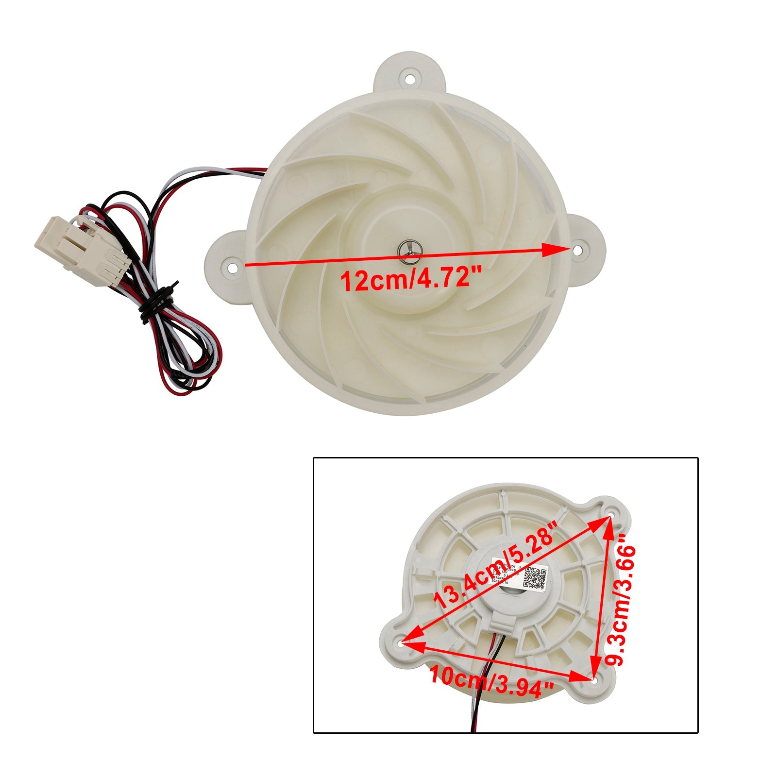 DC 12V koelkast verdamperventilatormotor vervanging voor Samsung ARES2120RA