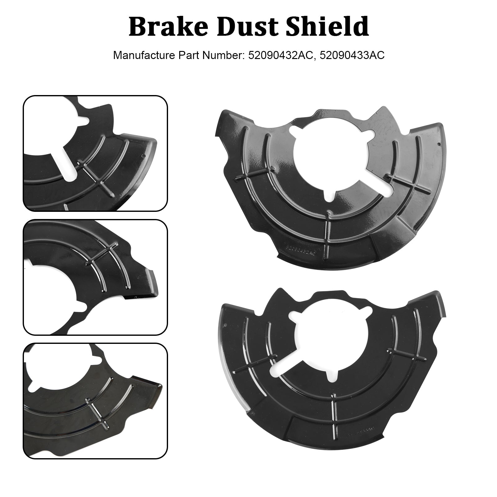 Rechts + links voorrem stofscherm geschikt voor Jeep Grand Cherokee Commander 2005-2010