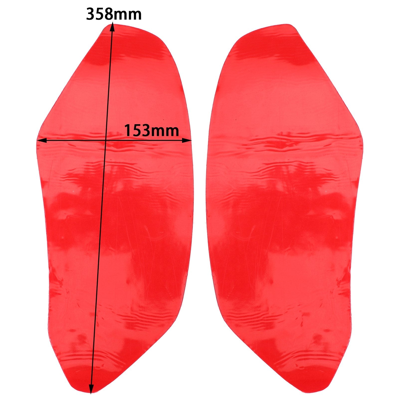 2X zijtankpad brandstoftankbeschermer geschikt voor Aprilia Rsv4 16-20 gemaakt van rubber generiek