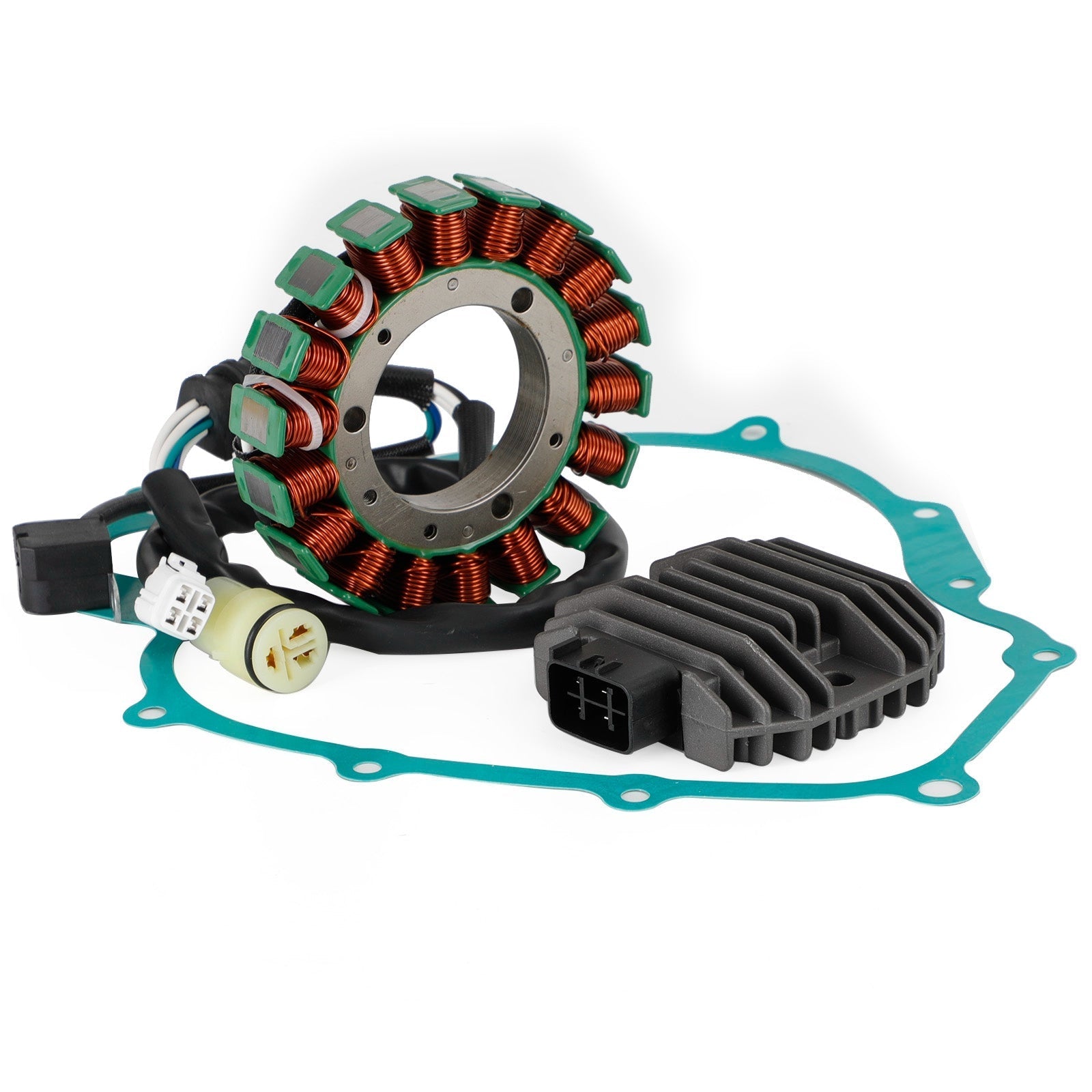 Stator magnéto + redresseur de tension + joint pour Yamaha YFM660 Grizzly YXR660 Rhino Fedex Express générique