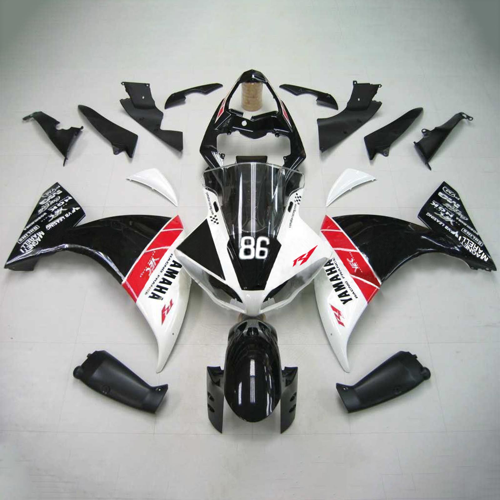 2009-2011 Yamaha YZF 1000 R1 Kit de carénage d'injection carrosserie plastique ABS #109