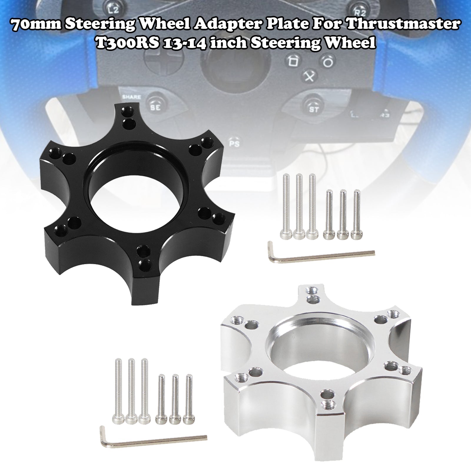 For Thrustmaster T300RS Steering Wheel Adapter Plate 70mm Race Game Modification