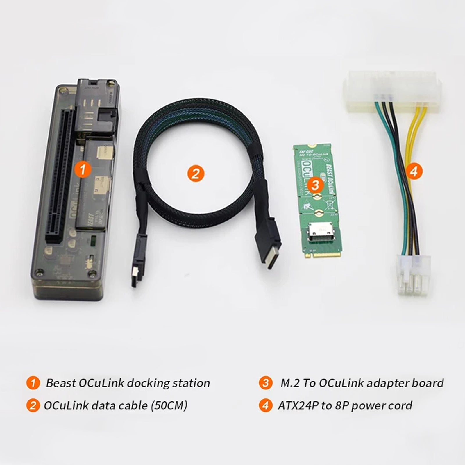 Carte adaptateur PCI-E X4 M.2 vers OCULINK, carte vidéo externe, Station d'accueil pour ordinateur portable