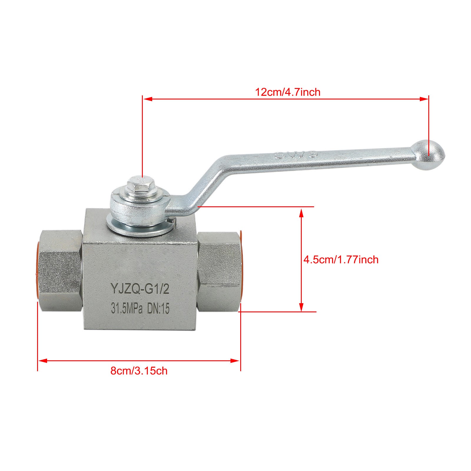 2 Way Hydraulic Ball Valve 1/4" NPT Female High Pressure Ball Valve