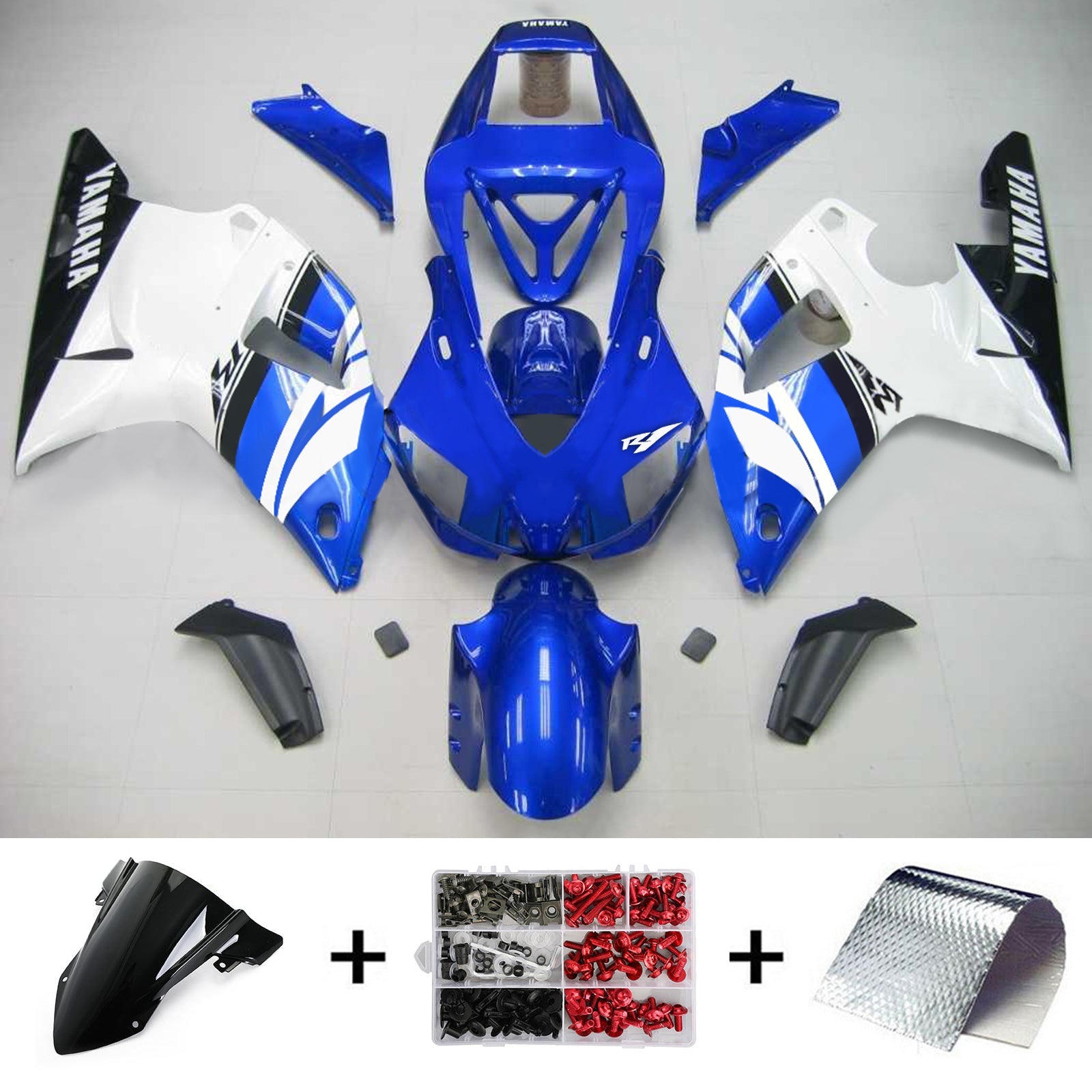 1998-1999 Yamaha YZF 1000 R1 Amotopart Injection Fairing Kit Bodywork Plastic ABS #102