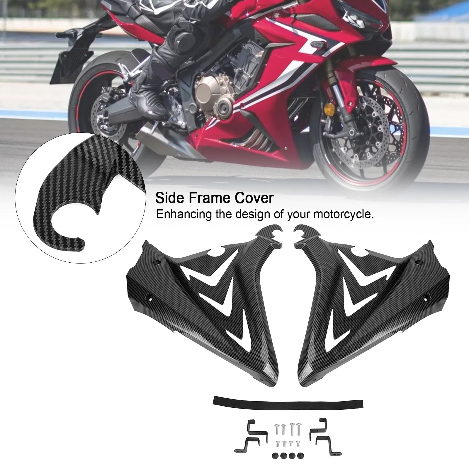 Side Frame Cover Panels Fairings Cowls For Honda CBR650R 2019 2020 2021 Generic