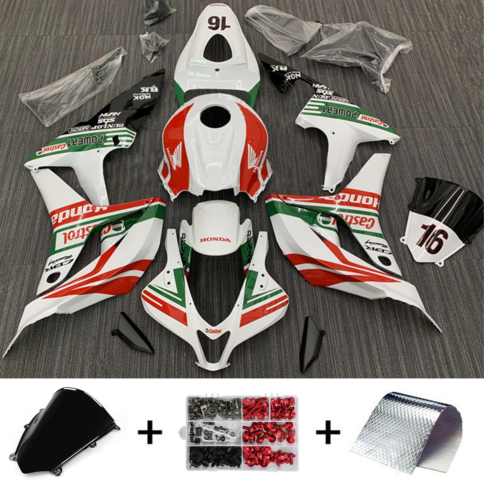 2007-2008 Honda CBR600RR F5 kuipset carrosserie kunststof ABS