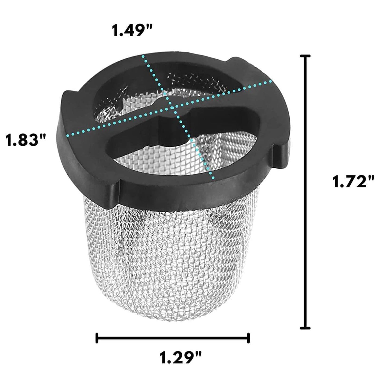 2Pcs Polaris Cleaner 6-504-00 Wall Fitting & Quick Disconnect Filter Screen