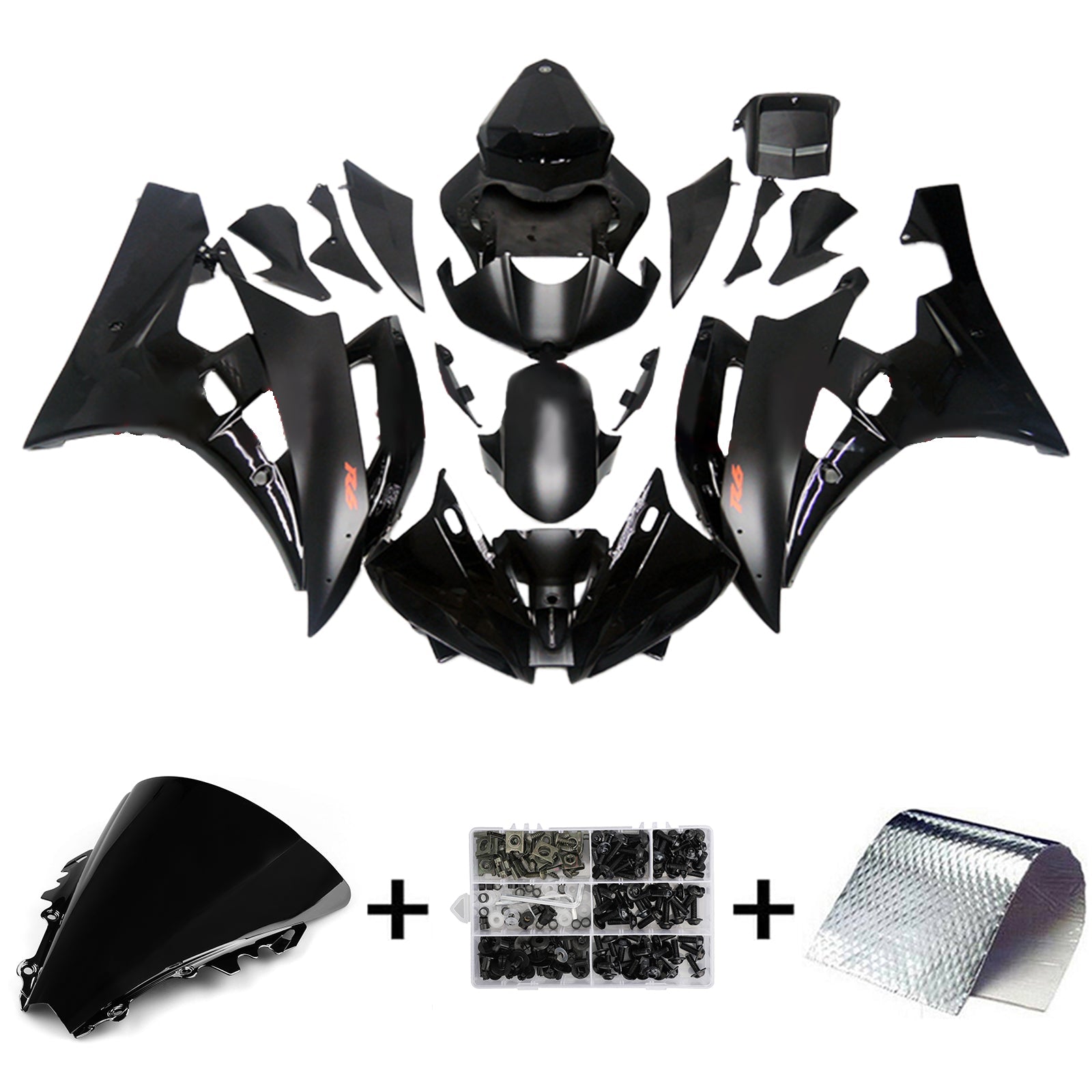 2006-2007 Yamaha YZF 600 R6 Kit de carenado Carrocería Plástico ABS