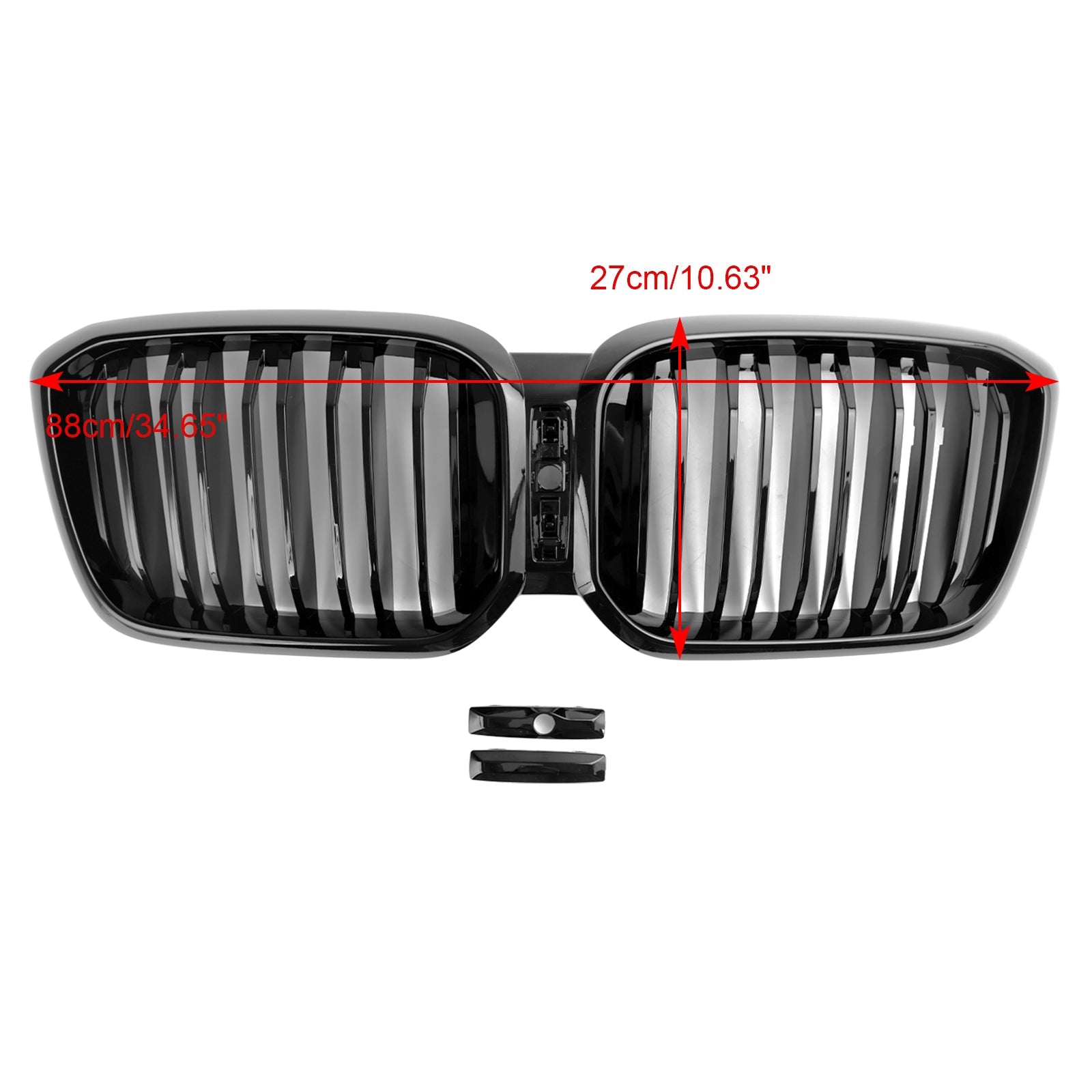 BMW X3 X4 G01 G02 2022 2023 Gloss Black Front Kidney Grill Grille