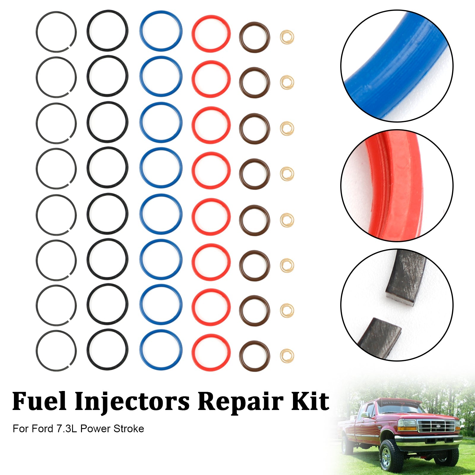 Kit de réparation d'injecteur de carburant, 8 pièces, XC3Z9229AB, adapté à Ford 7,3 l, course électrique CM5010