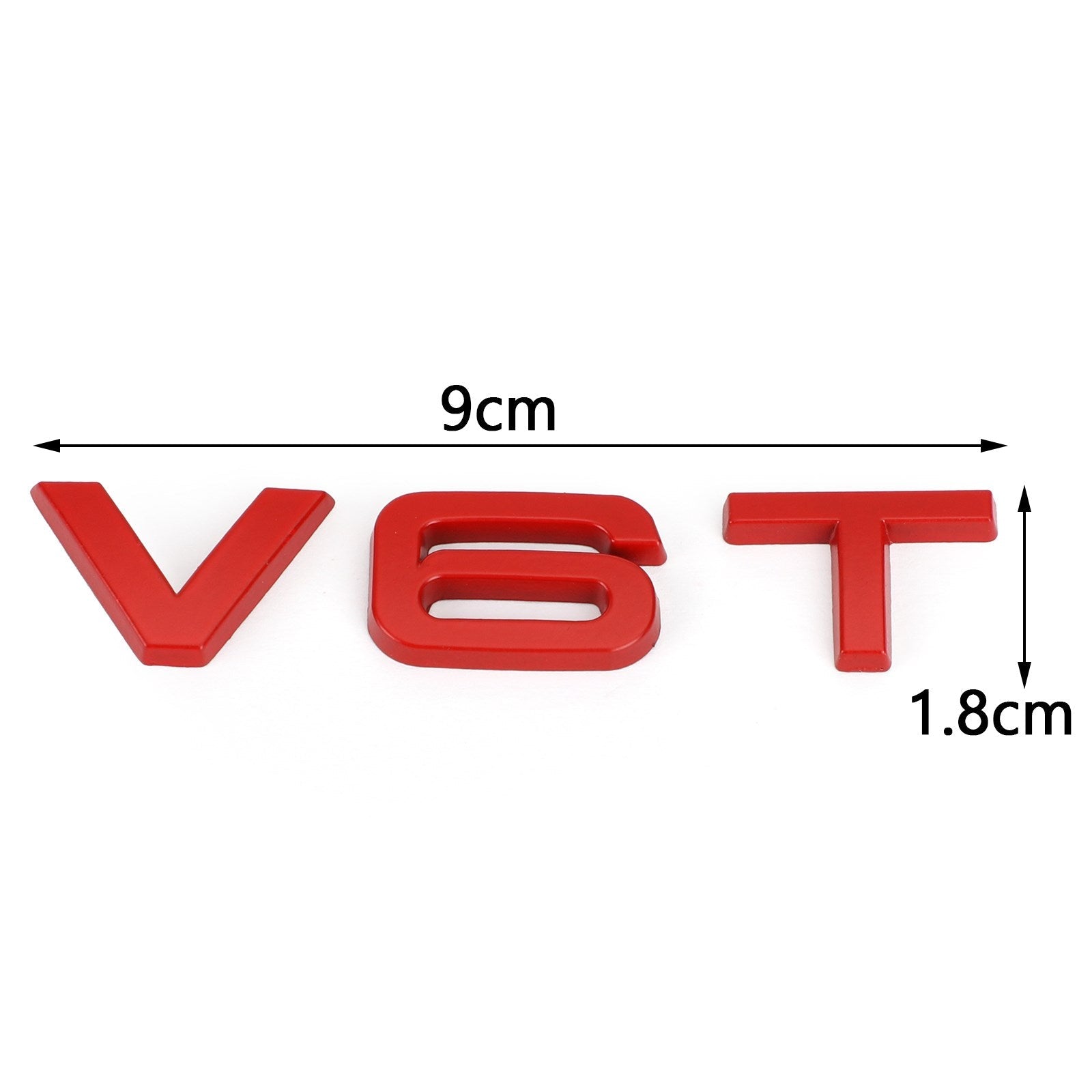 Badge emblème V6T adapté pour AUDI A1 A3 A4 A5 A6 A7 Q3 Q5 Q7 S6 S7 S8 S4 SQ5 rouge générique