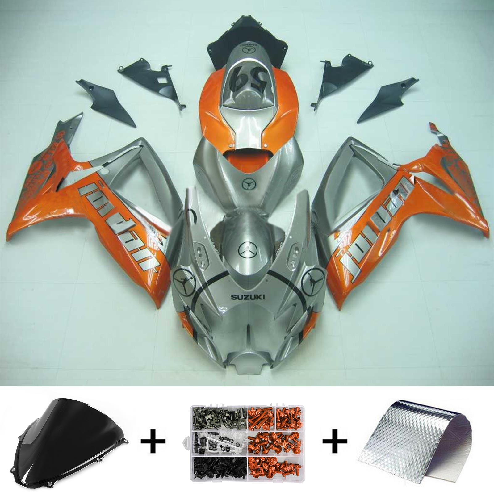 2006-2007 Suzuki GSXR 600/750 K6 Amotopart Injection Fairing Kit Bodywork Plastic ABS #166