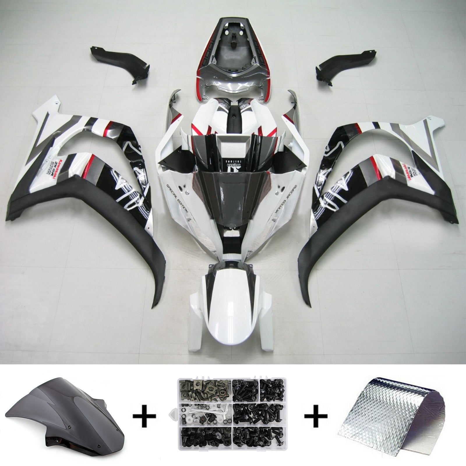 2011-2015 Kawasaki ZX10R Amotopart Injection Fairing Kit Bodywork Plastic ABS #109