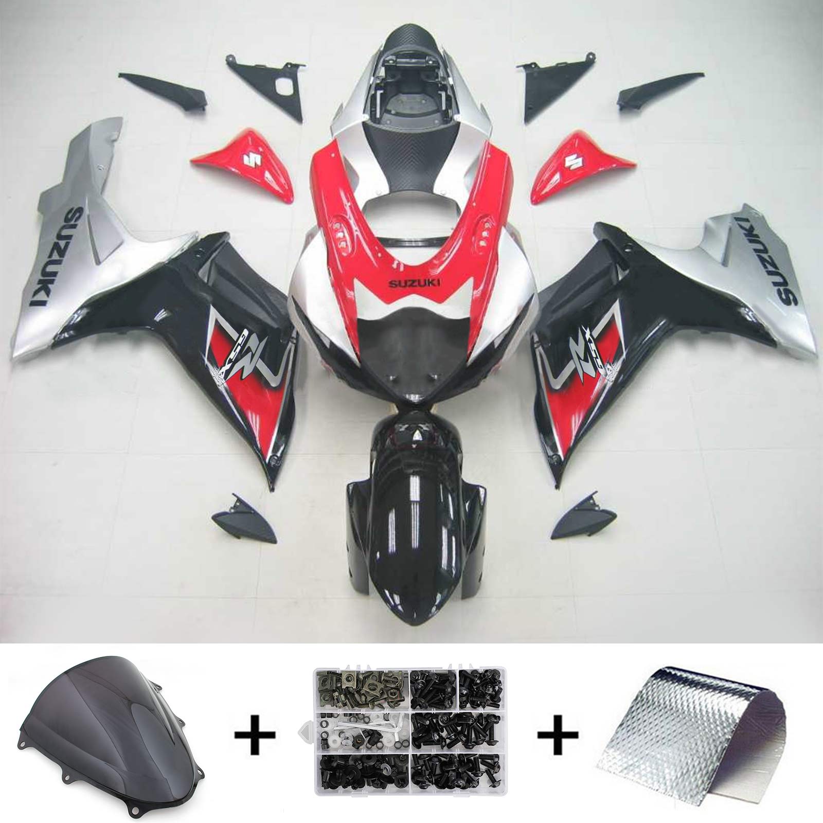 2011-2024 Suzuki GSXR 600/750 K11 Kit de carénage d'injection Amotopart carrosserie plastique ABS #101