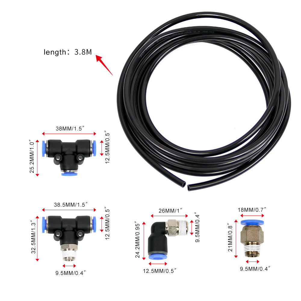 PUSH LOCK zwarte vacuümmontageset Turbo Wastegate &amp; Solenoid voor turbovoertuigen Generiek