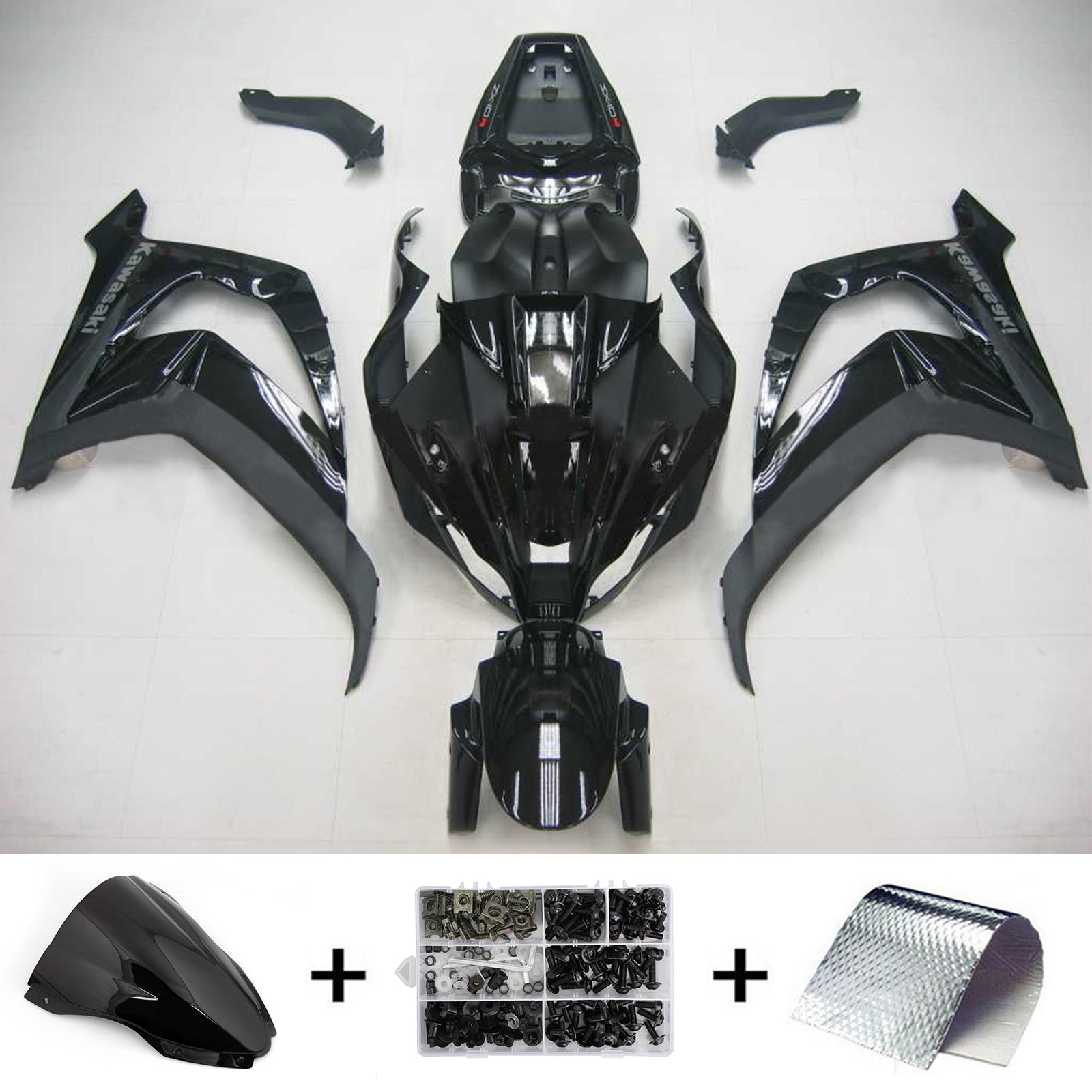 2011-2015 Kawasaki ZX10R Kit de carénage d'injection Amotopart Carrosserie Plastique ABS #119