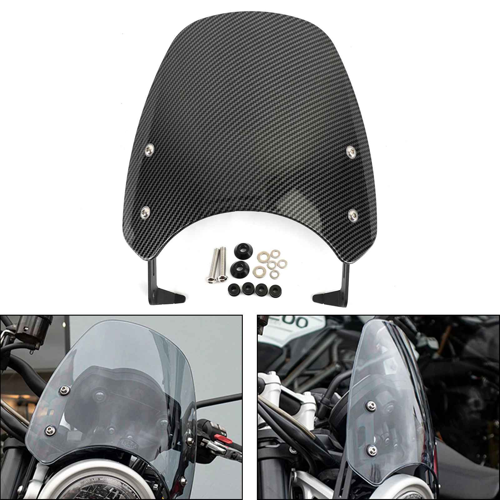 Motorcycle Windshield for Triumph SCRAMBLER 1200 2019-2021 Generic