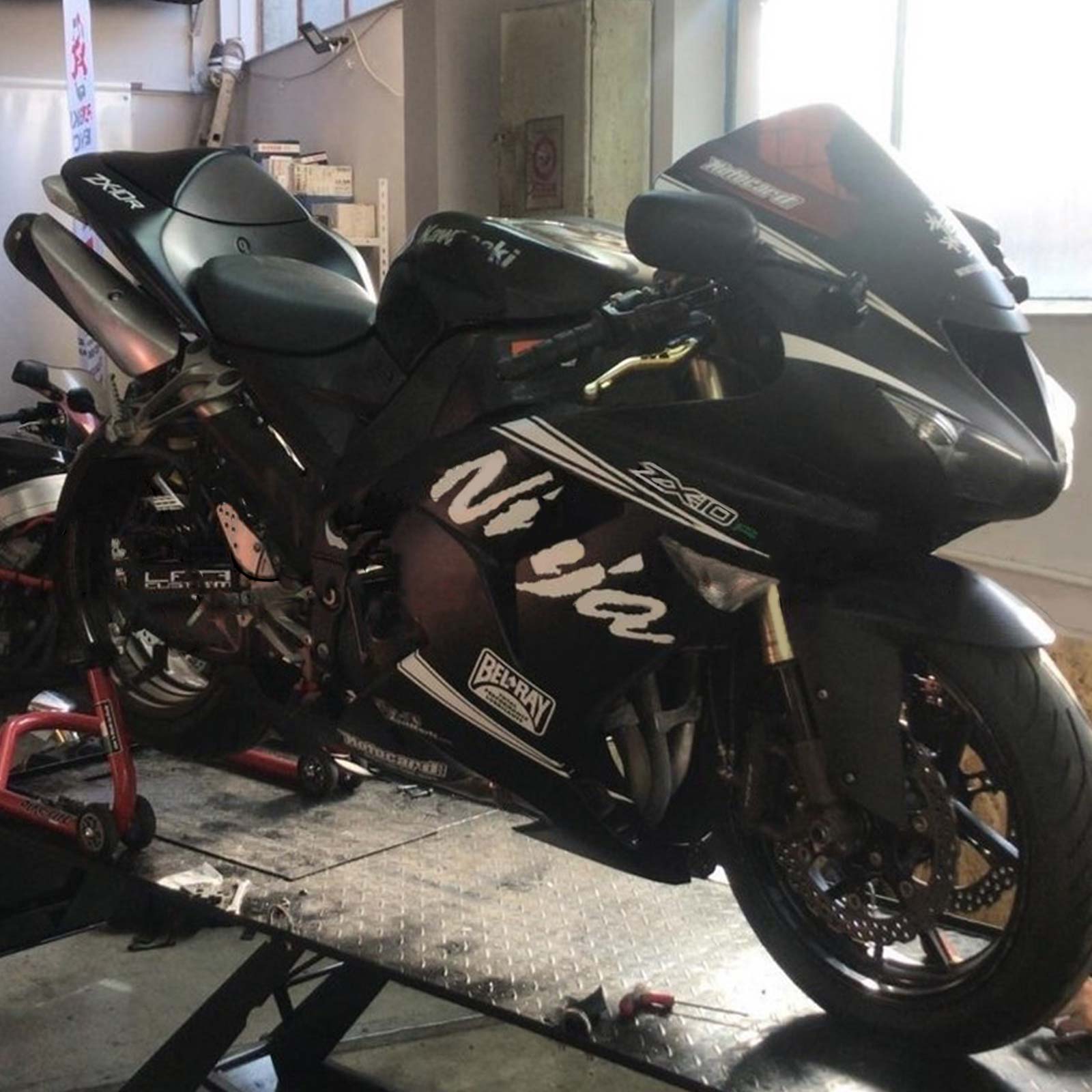 2006-2007 Kawasaki ZX10R Amotopart injectiekuipset carrosserie kunststof ABS #110