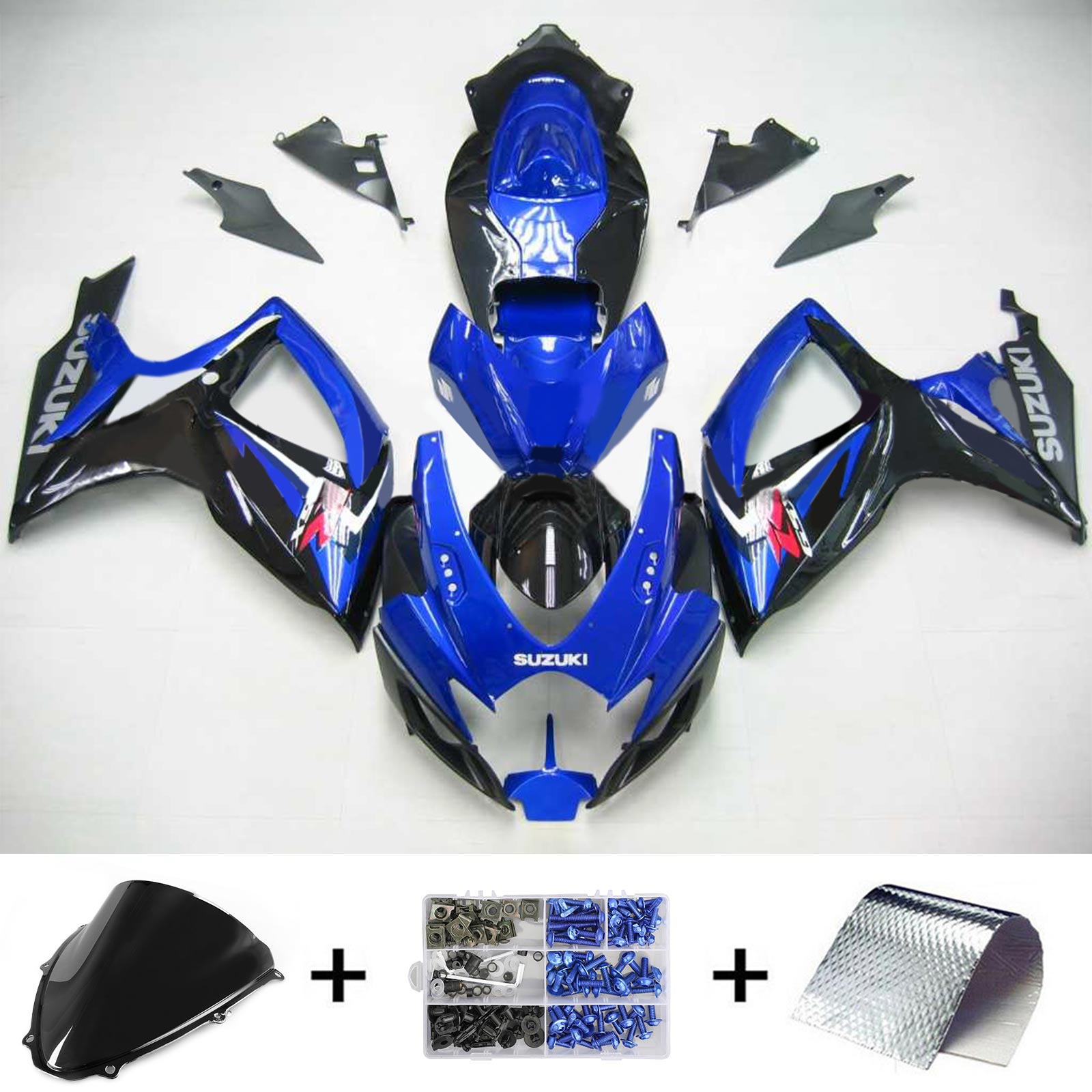 2006-2007 Suzuki GSXR 600/750 K6 Amotopart Kit de carénage d'injection carrosserie plastique ABS #105