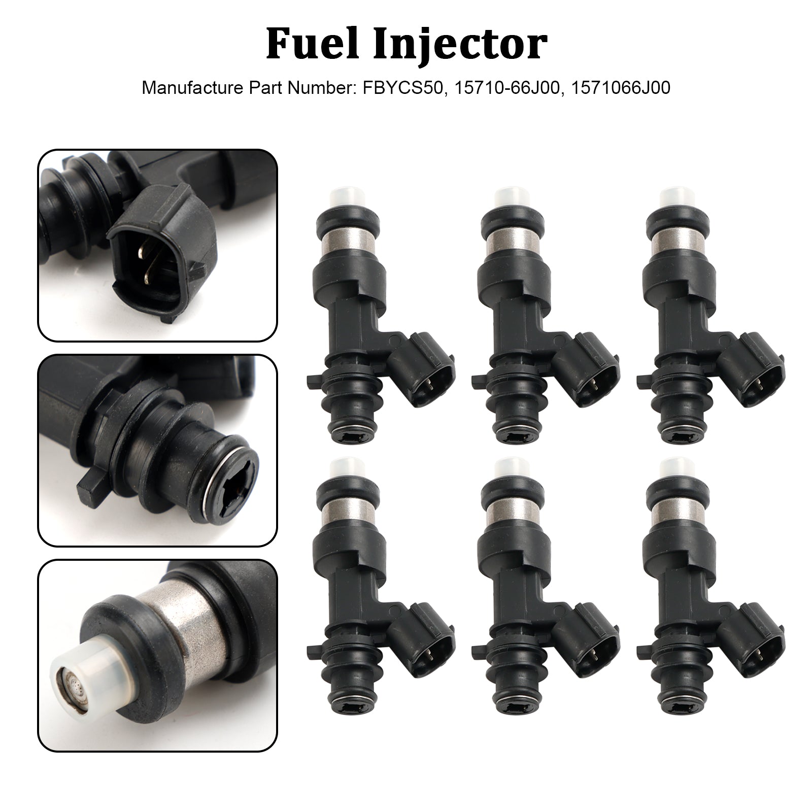 6PCS Brandstofinjector 15710-66J00 Fit Suzuki Grand Vitara Basis V6 2.7L FBYCS50