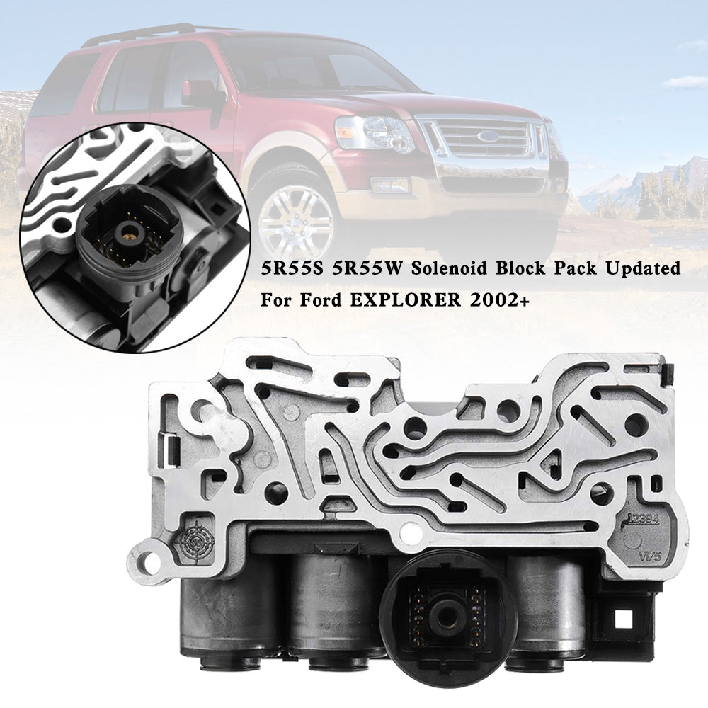 Everest 3.0L 2004 to 2010 5R55S 5R55W Solenoid Block Pack Updated