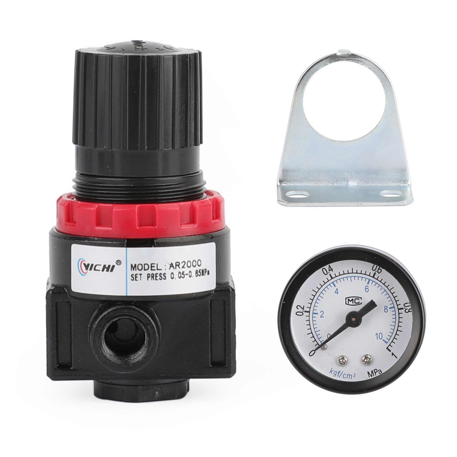 Air Control Compressor Pressure Gauge Relief Regulating Regulator Valve AR2000