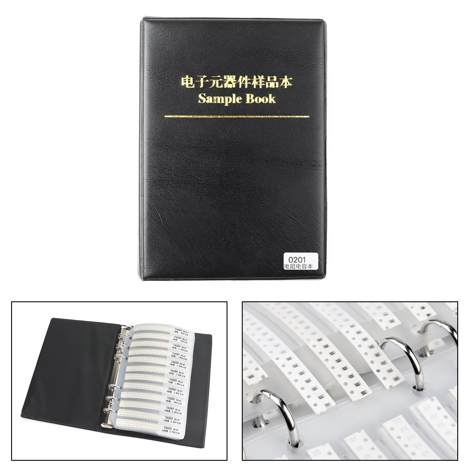 0201 0805 1206 0402 0603 1% SMD Chip Resistor 170values + Capacitor Sample Book