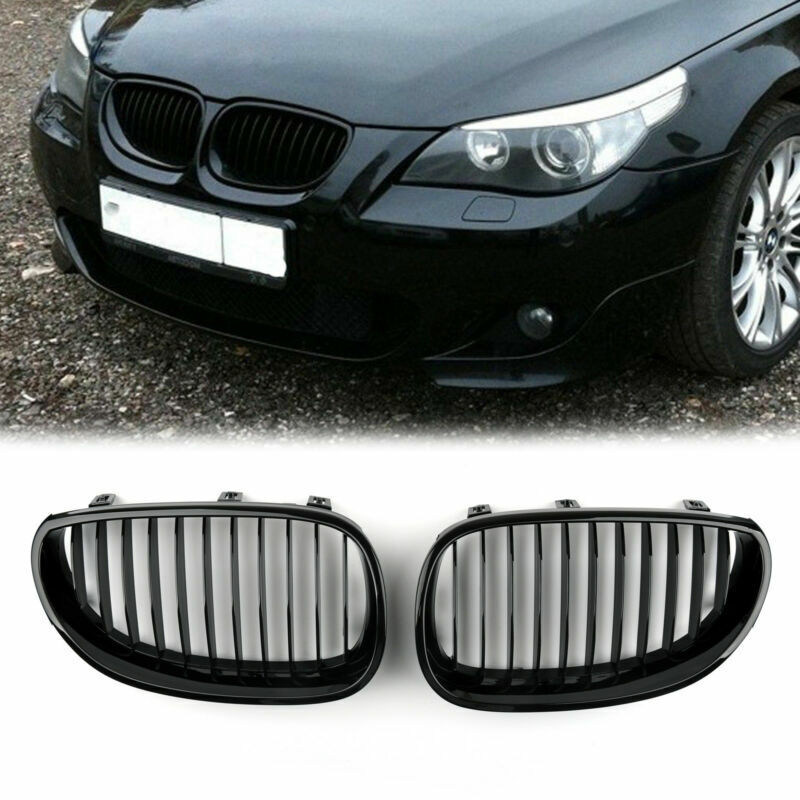 2003-2010 BMW E60 E61 5 Series Front Replacement Gloss/Black Kidney Grille Generic